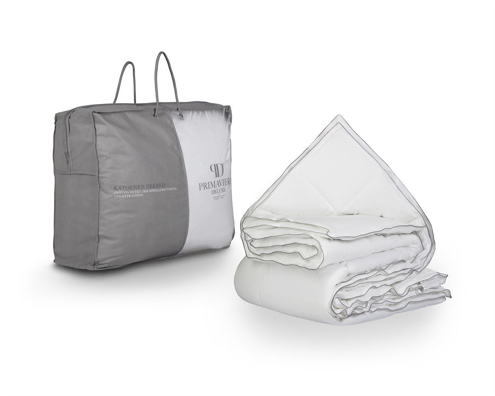 Percale katoenen touch 4-seizoenen dekbed wit - 200x200