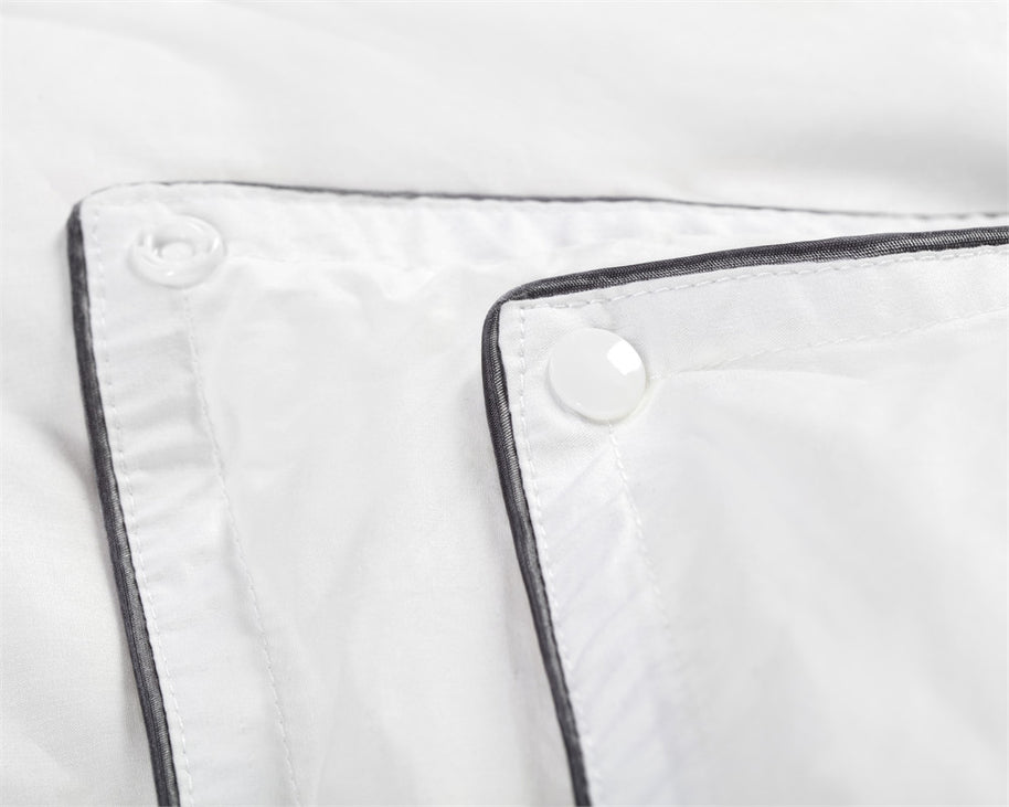Percale Katoen Touch 4-seizoenen dekbed wit - 200x220 cm