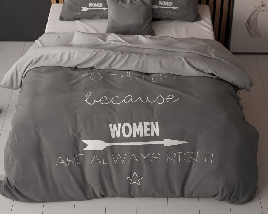 Vrouwen hebben altijd gelijk Antraciet 140 x 200/220