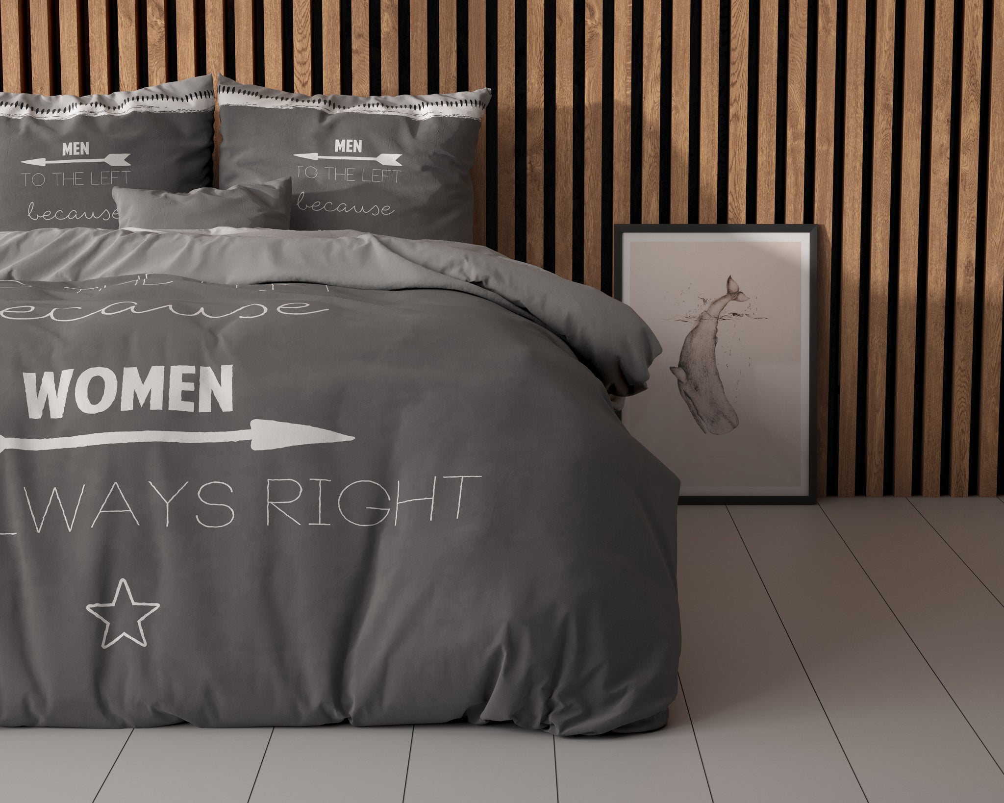 Vrouwen hebben altijd gelijk Antraciet 200 x 200/220