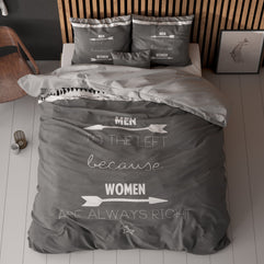 Vrouwen hebben altijd gelijk Antraciet 240 x 200/220