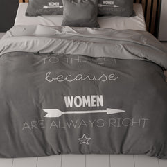 Vrouwen hebben altijd gelijk Antraciet 240 x 200/220