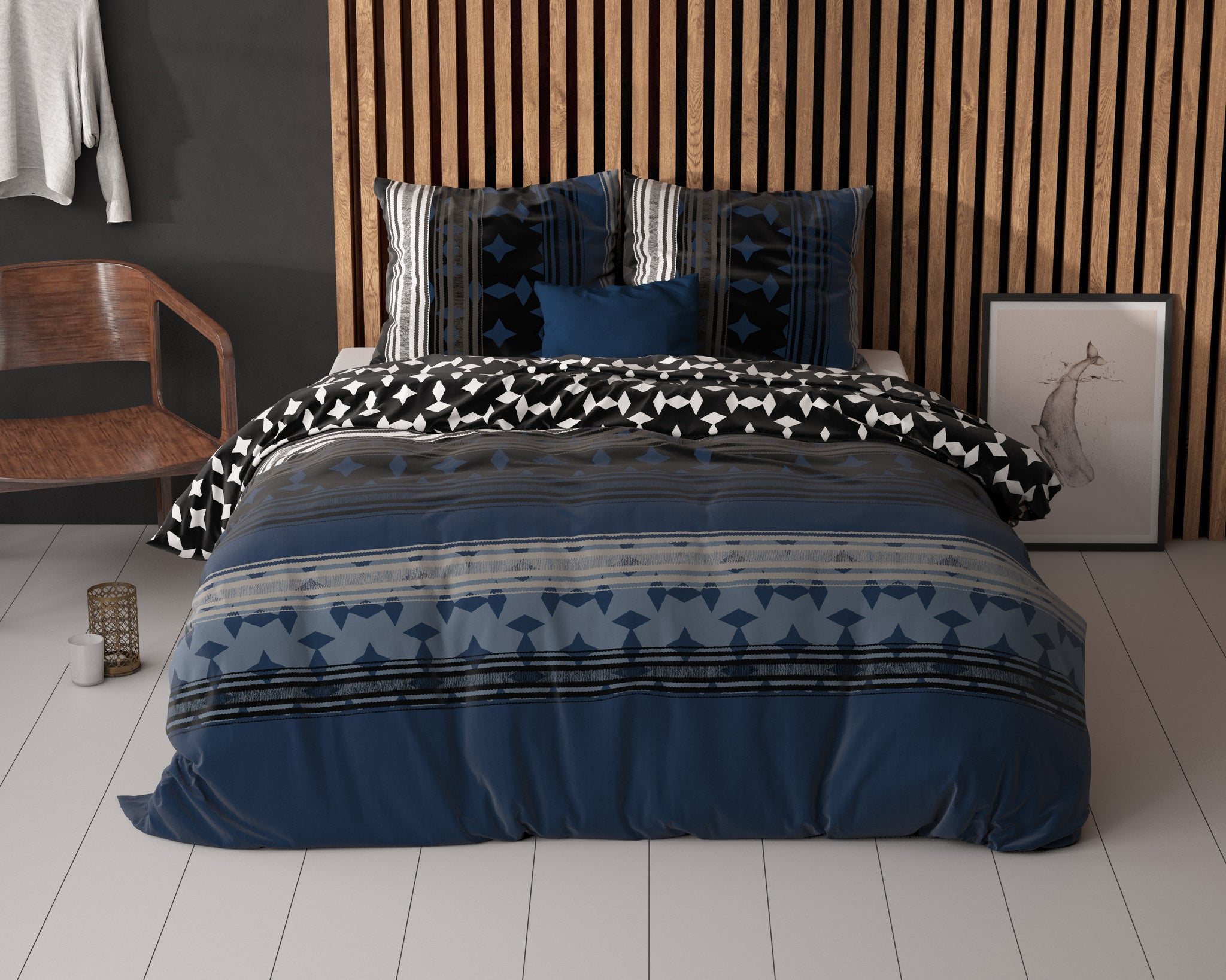 Scanda Marineblauw 140 x 220