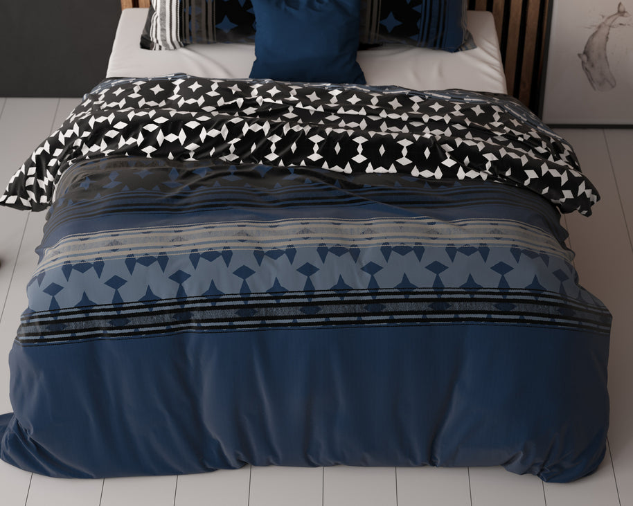Scanda Marineblauw 140 x 220