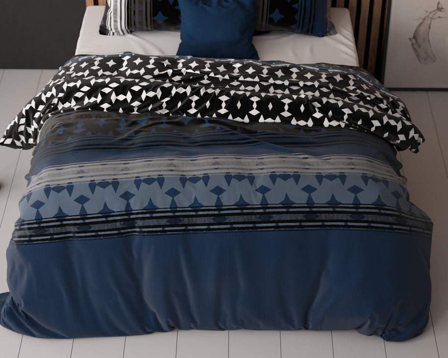 Scanda Marineblauw 140 x 220