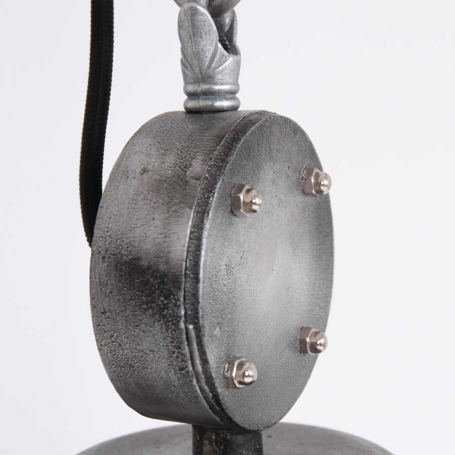 Hanglamp Bikkel 1452GR - grijze glazen hanglamp met karakter