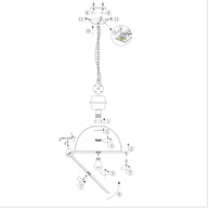 Hanglamp Bikkel 1452GR - grijze glazen hanglamp met karakter