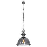 Hanglamp Bikkel 1452GR - grijze glazen hanglamp met karakter
