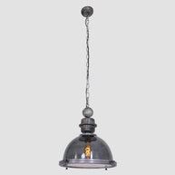 Hanglamp Bikkel 1452GR - grijze glazen hanglamp met karakter