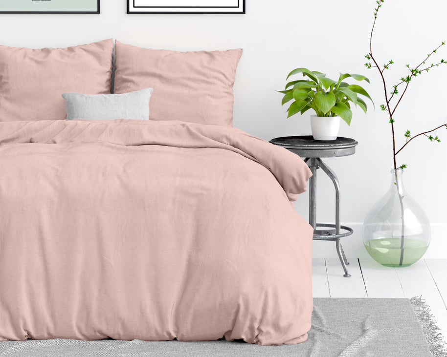 Stonewashed roze 140 x 220