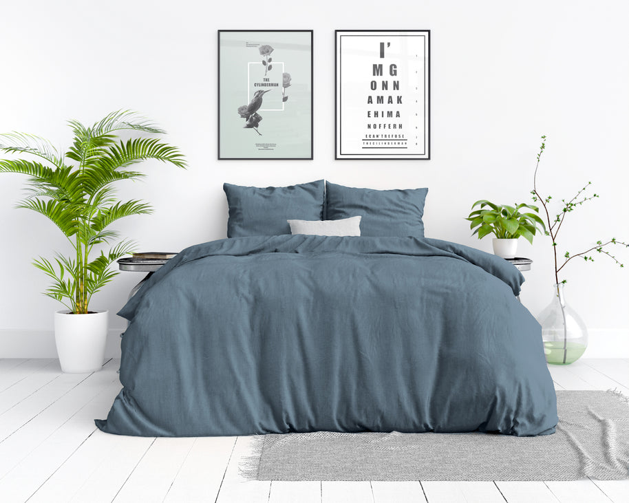 stonewashed blauw 140 x 220