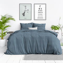 stonewashed blauw 140 x 220