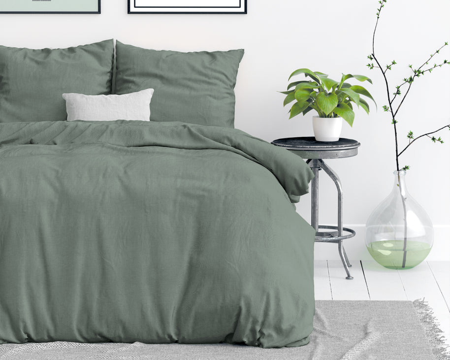 Stonewashed groen 140 x 220