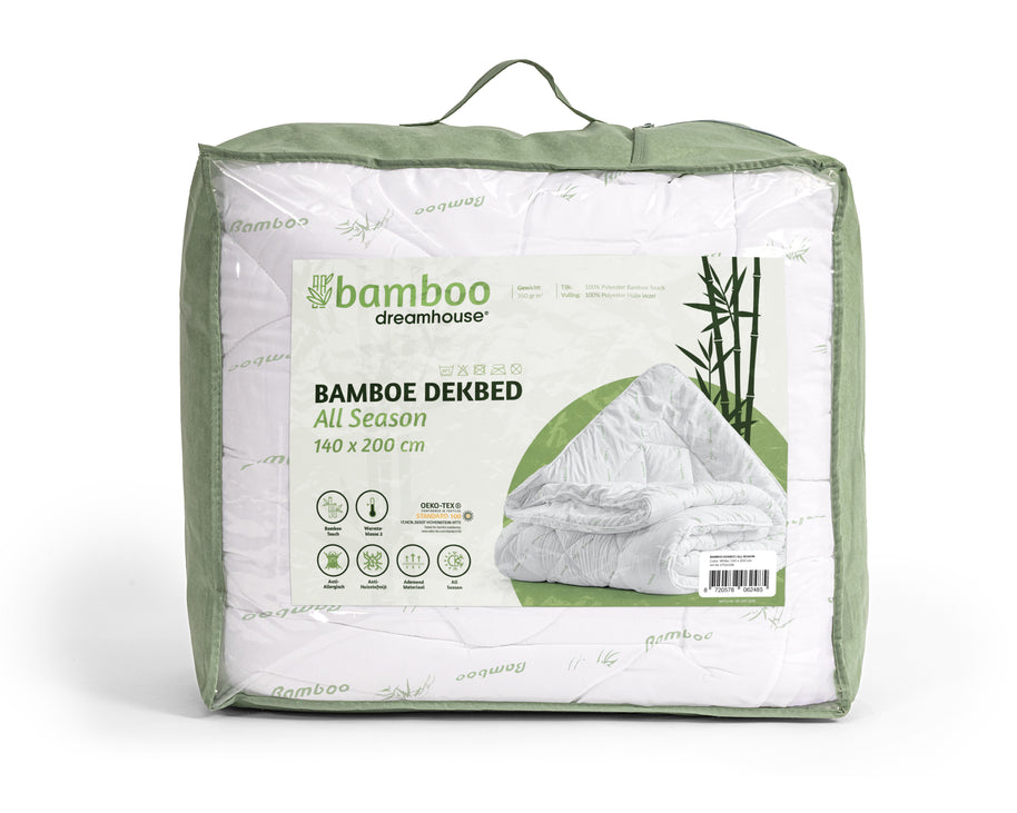 Bali Bamboe Touch dekbed wit 140 x 200