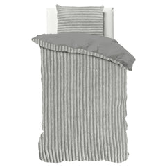 Rib Teddy Grijs 140 x 200/220