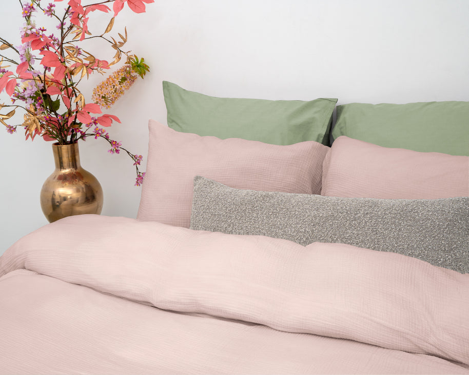 Mousseline roze 140 x 220