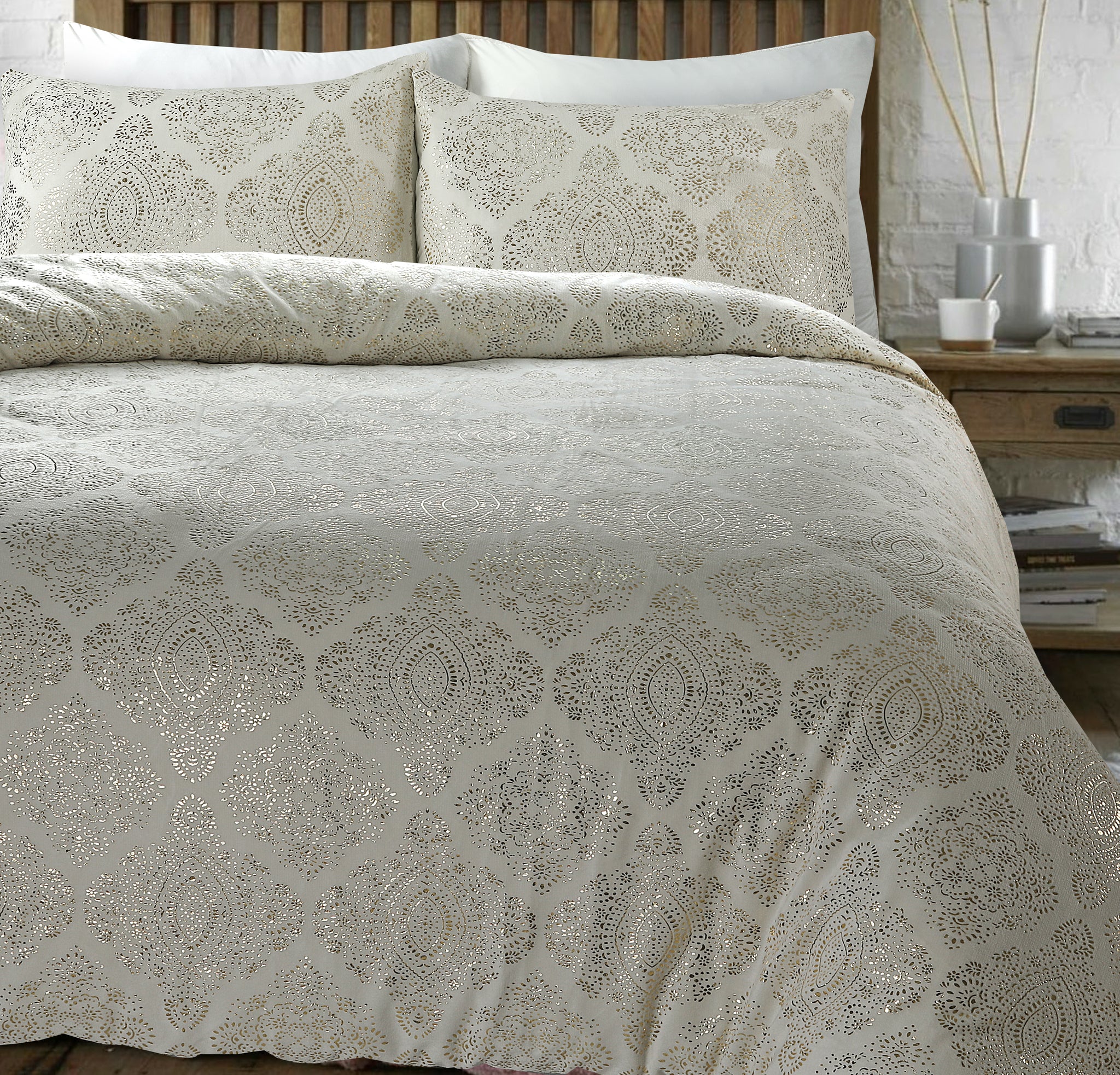 Glamour flanel artfolie crème 140 x 200/220