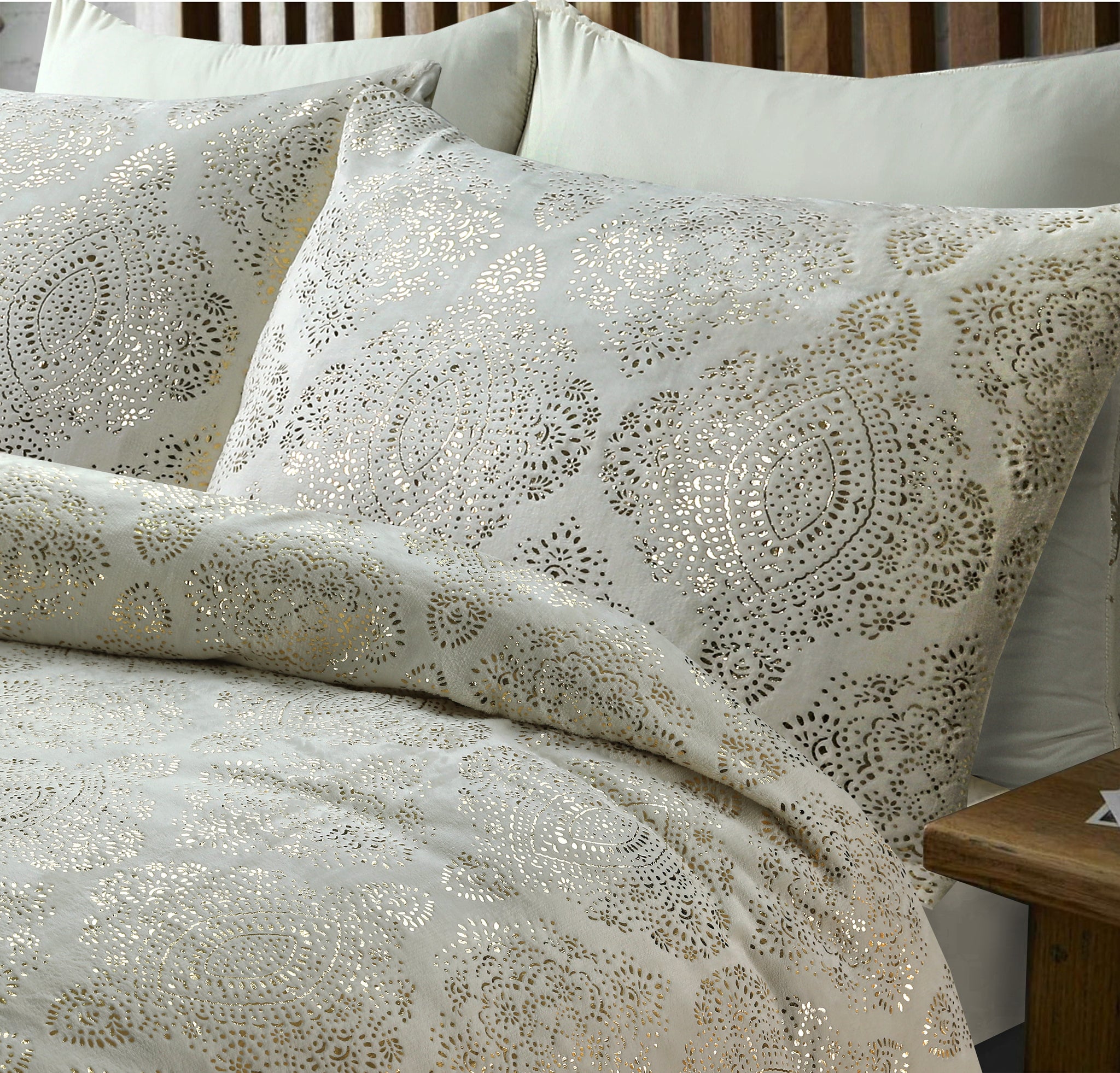 Glamour flanel artfolie crème 140 x 200/220