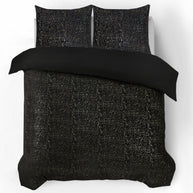 Glamour Flanel Sprankel Folie Zwart 140 x 200/220