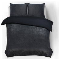 Glamour Flanel Deco Foil Zwart 140 x 200/220