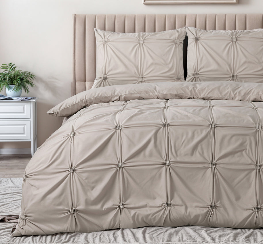 Punch pintuck taupe 140 x 200/220