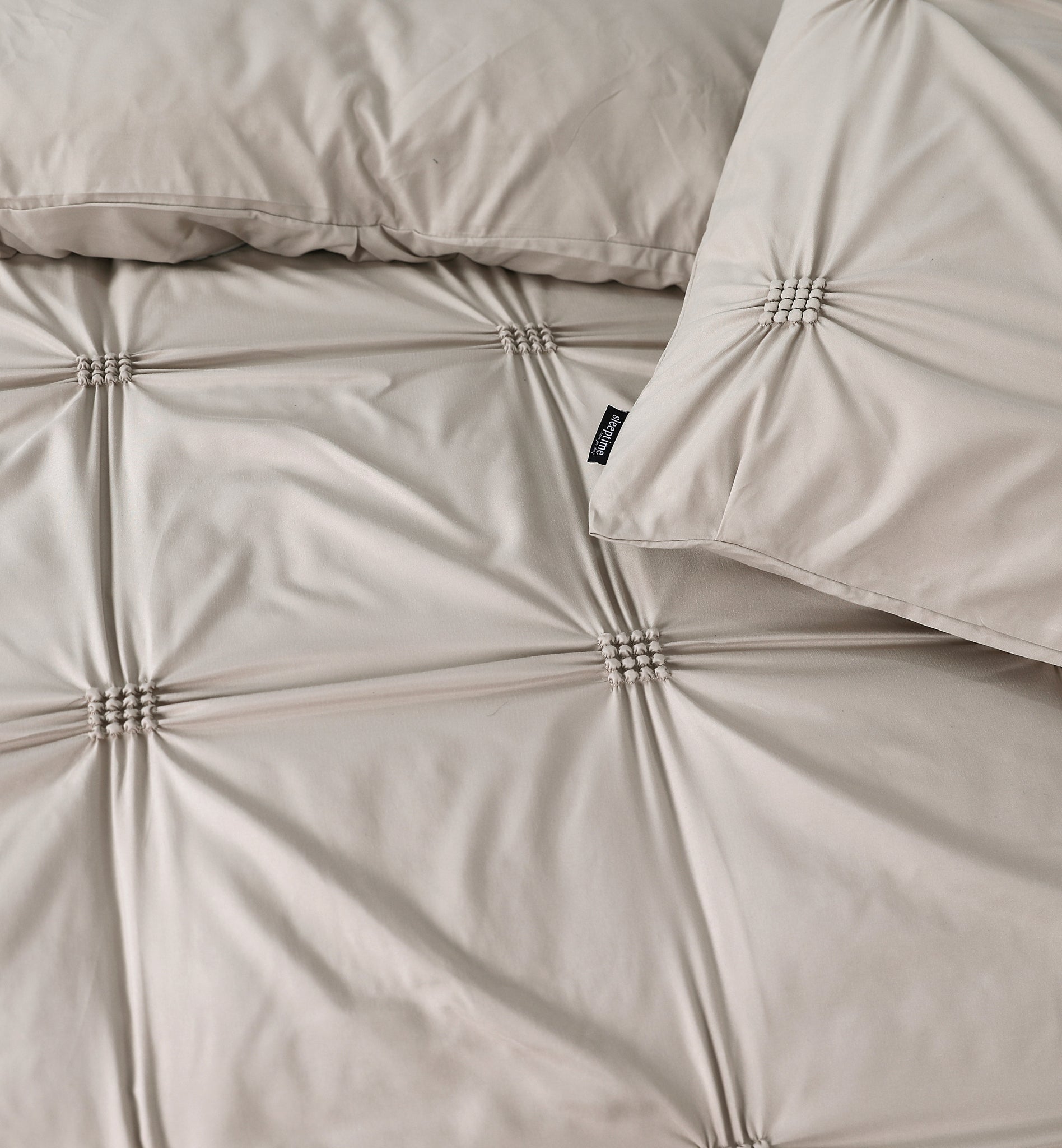 Punch pintuck taupe 140 x 200/220