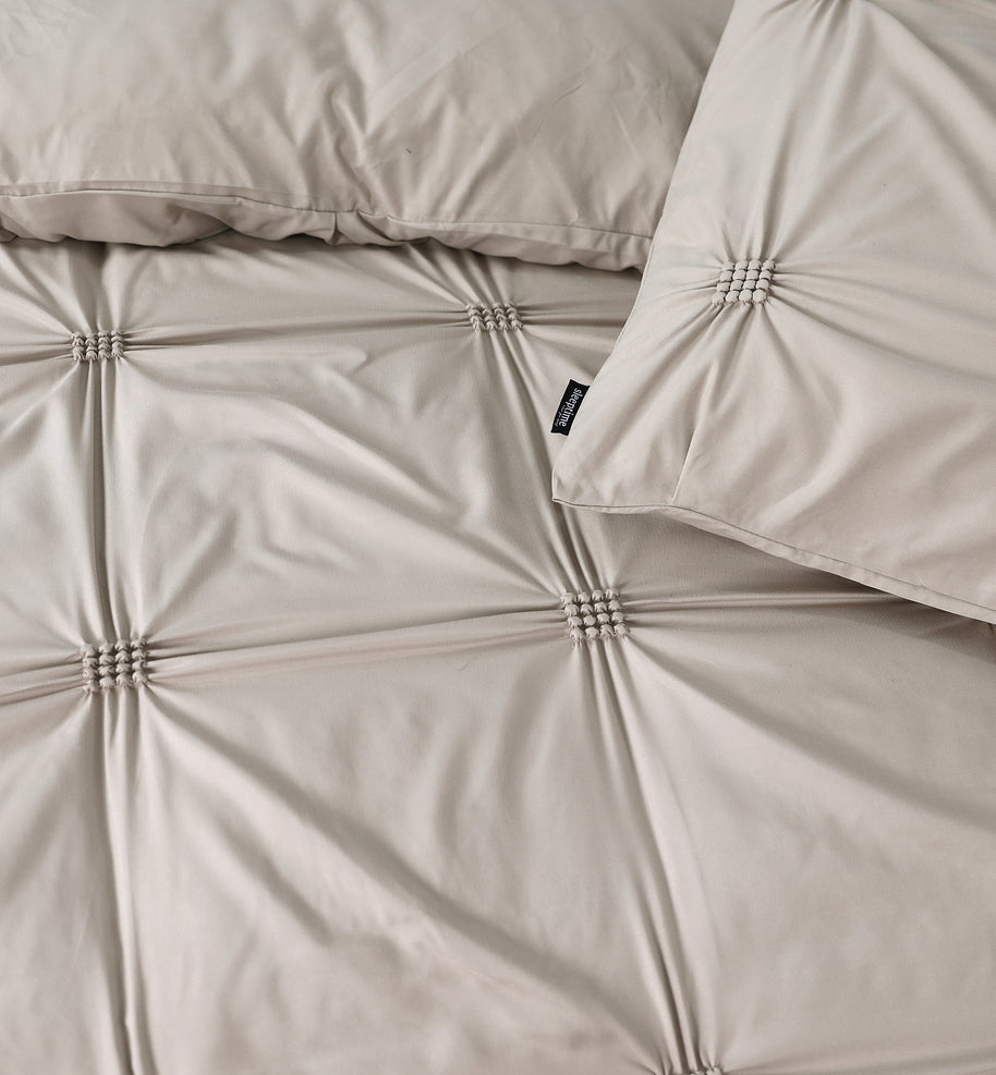 Punch pintuck taupe 140 x 200/220