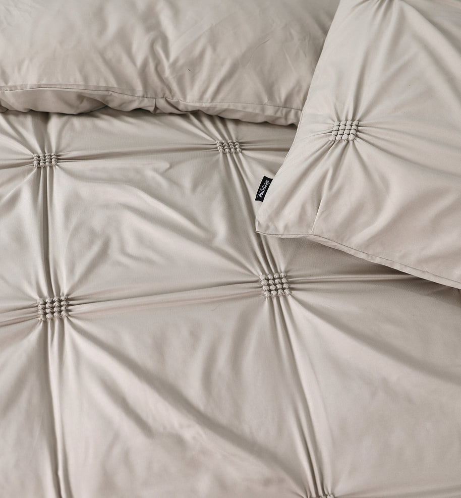 Punch pintuck taupe 140 x 200/220