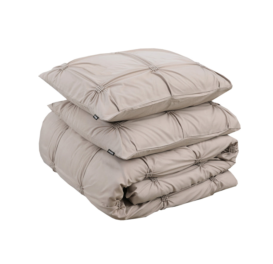 Punch pintuck taupe 140 x 200/220