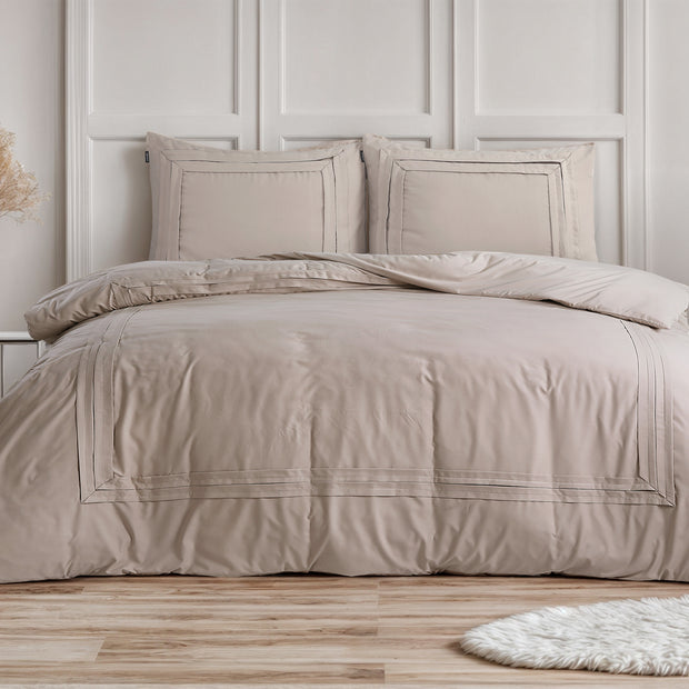 Getailleerde taupe 140 x 200/220