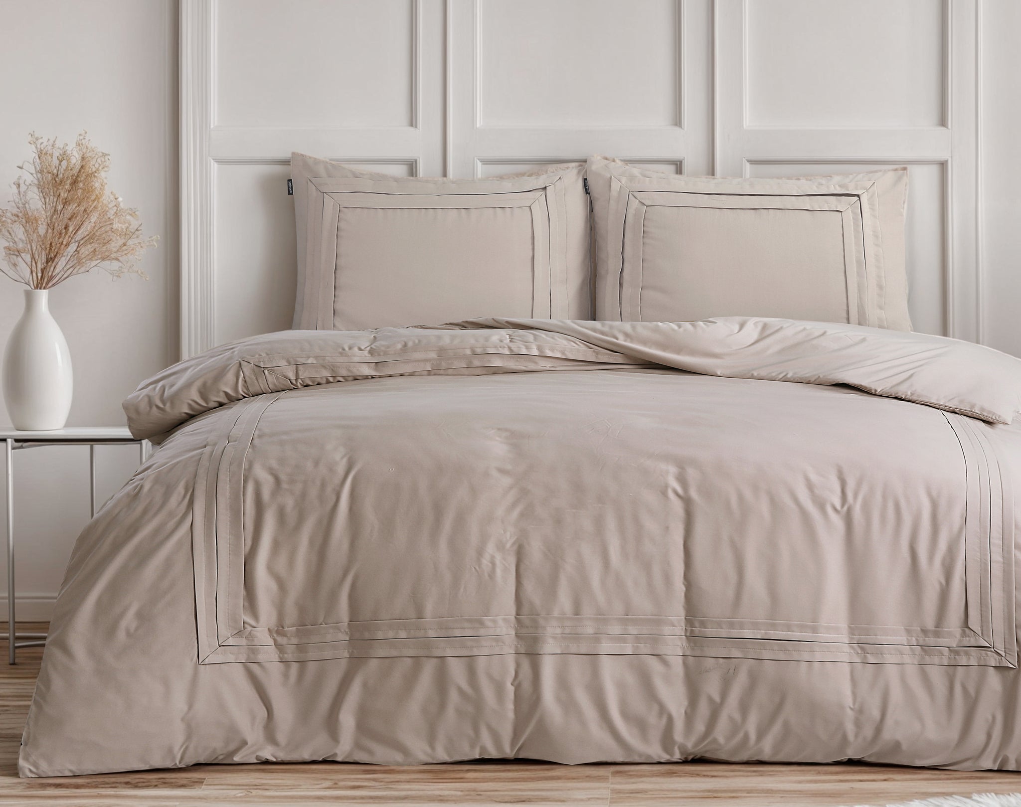 Getailleerde taupe 140 x 200/220