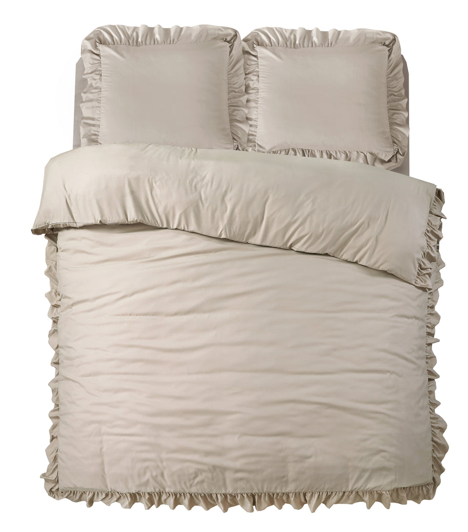 Ruffles taupe 140 x 200/220