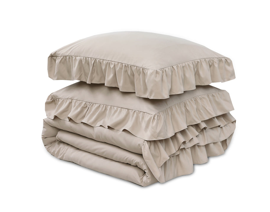 Ruffles taupe 140 x 200/220