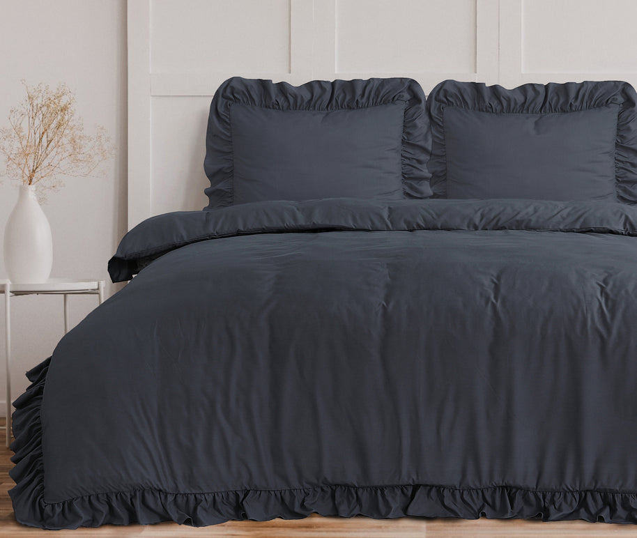 Ruffles Antraciet 140 x 200/220