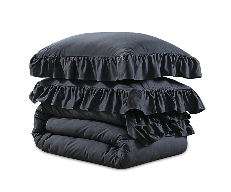 Ruffles Antraciet 140 x 200/220