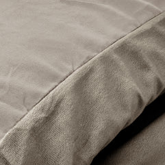 Fluweel effen taupe/grijs 200 x 200/220