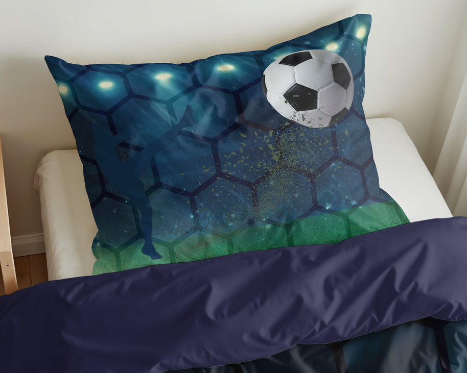 Live voetbal Blauw 140 x 200/220