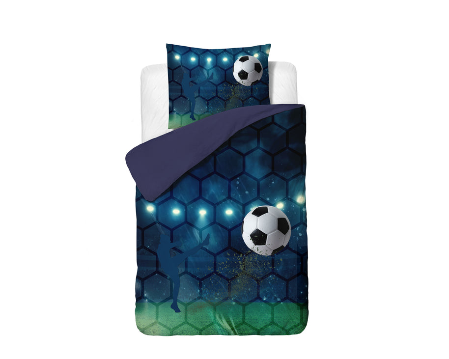 Live voetbal Blauw 140 x 200/220