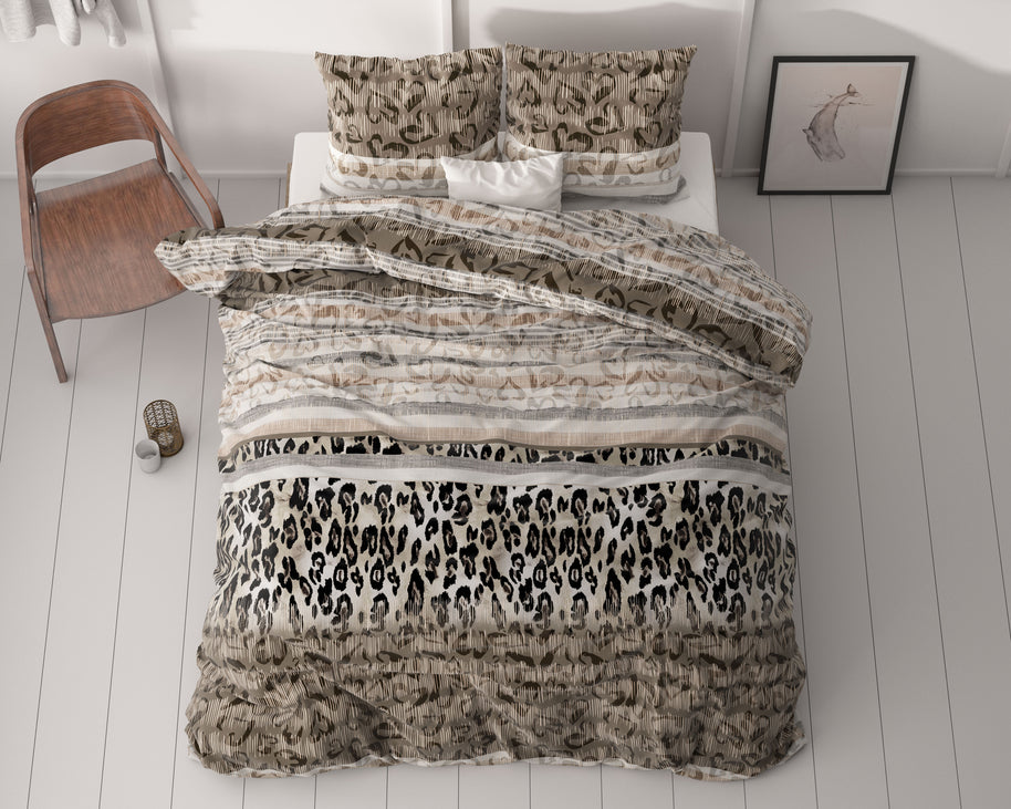Tijger luipaard taupe 140 x 220