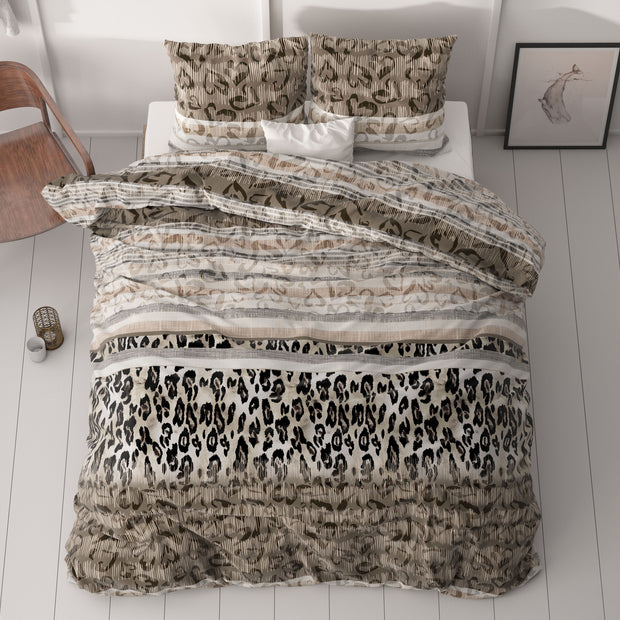 Tijger luipaard taupe 140 x 220