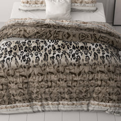 Tijger luipaard taupe 140 x 220