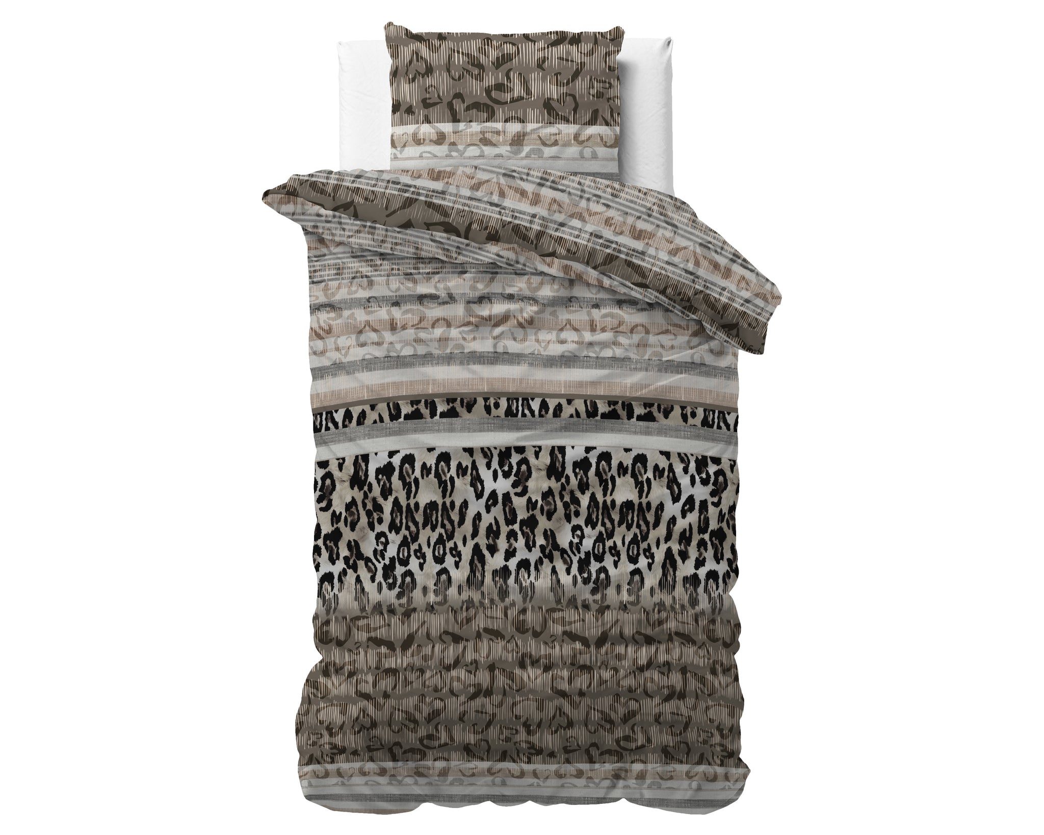 Tijger luipaard taupe 140 x 220
