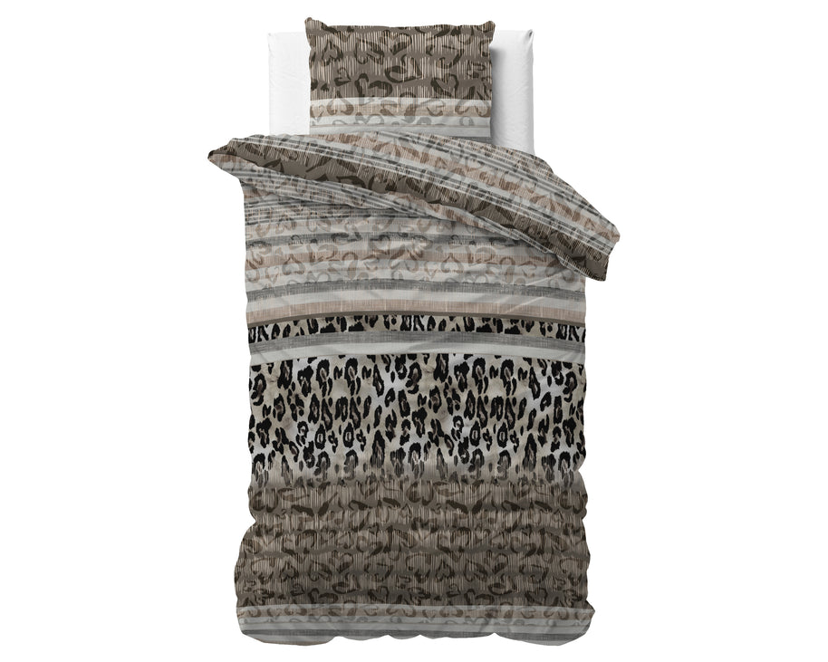 Tijger luipaard taupe 140 x 220