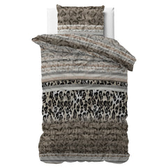 Tijger luipaard taupe 140 x 220