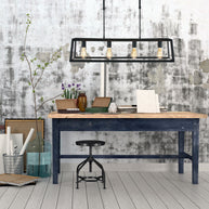 Zwarte hanglamp Buckley 1705ZW met 4 x E27-fitting