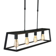 Zwarte hanglamp Buckley 1705ZW met 4 x E27-fitting