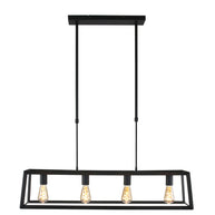 Zwarte hanglamp Buckley 1705ZW met 4 x E27-fitting