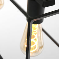 Zwarte hanglamp Buckley 1705ZW met 4 x E27-fitting