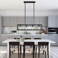 Zwarte hanglamp Buckley 1705ZW met 4 x E27-fitting