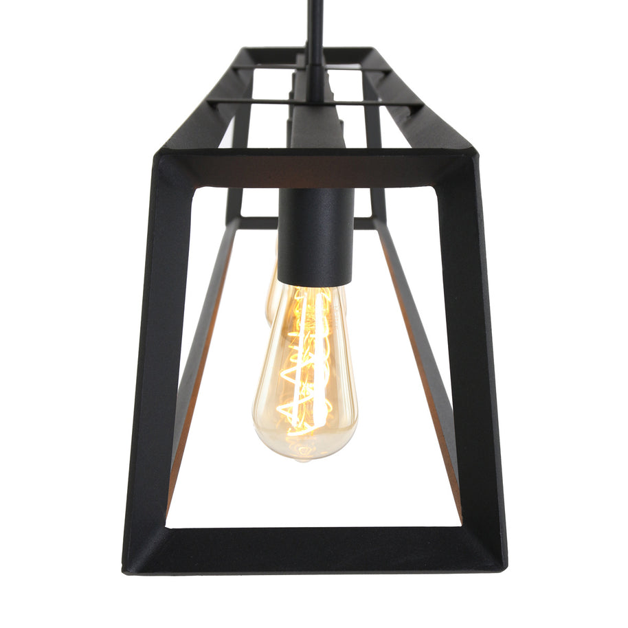 Zwarte hanglamp Buckley 1705ZW met 4 x E27-fitting